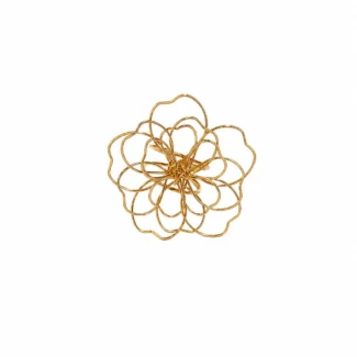 Anillo Triple Flor Dorado
