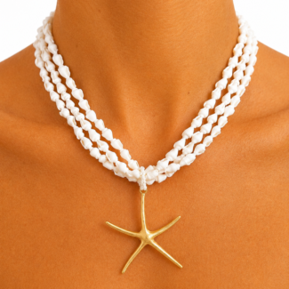 Collar de Conchas con Colgante Estrella de Mar | Colección Cascais